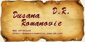 Dušana Romanović vizit kartica